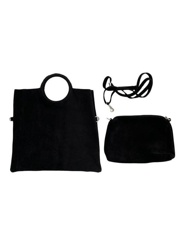 Big suede bag - Black